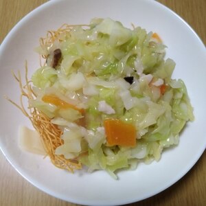 野菜たっぷり太麺皿うどん